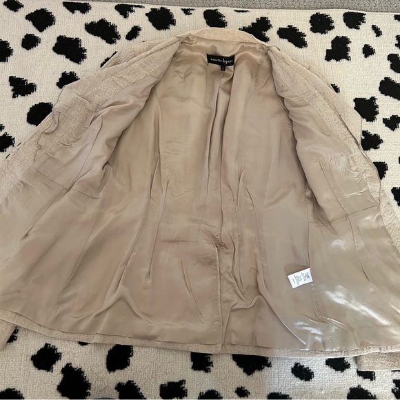 Nanette Lepore Linen Beige Draped Blazer - Picture 6 of 7